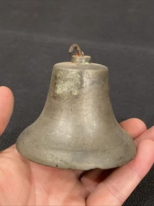 Antique Cast Brass Bronze Conestoga Horse Sleigh Wagon Cow Bell 3-1/16”diameter - Picture 1 of 19