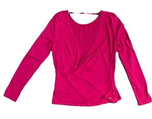Old Navy Active Pink Long Sleeve Wrap T-Shirt Girls Size M Medium 8 - Picture 1 of 3