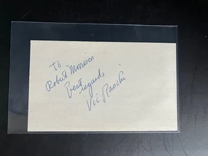 Vic Raschi signed 3x5 died 1988 -  Yankees -6X World Series Champ - Picture 1 of 1