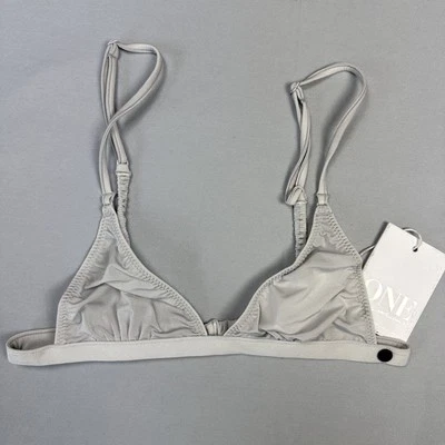 Nuevo top de bikini One Teaspoon Obsession bralette transparente para mujer XXS gris triángulo Foto 1 de 4