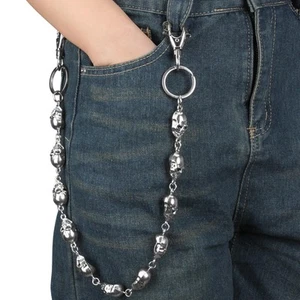 Wallet Skull Chains for Men Jean Chains Pants Chain Belt Chain Biker Chain Tr... - Picture 1 of 7