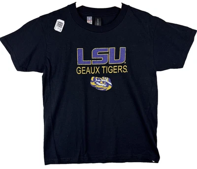 LSU Tigers Juvenil Pequeña Camisa Negra Geaux Tigers Gráfico Camiseta Unisex Nueva con Etiquetas Foto 1 de 4