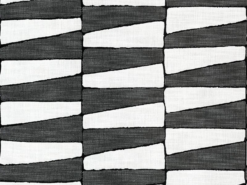 Tela de refuerzo geométrica para exteriores perennes - enrejado tribal / ébano 1,40 yardas 762-18 Foto 1 de 1