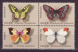 USA 1977 Schmetterlinge Mi. 1300/03 ** postfrisch 4er Block b396 - Picture 1 of 1