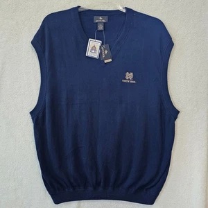Noter Dame Navy Blue Sweater Vest Antigua Mens XXL cotton blend - Picture 1 of 13