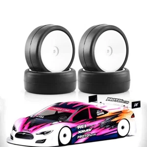 1/10 RC Racing Hub Wheel Rim Tires Tyre &Tire Liner Set For Tamiya TT01 TT02 HSP - Picture 1 of 17