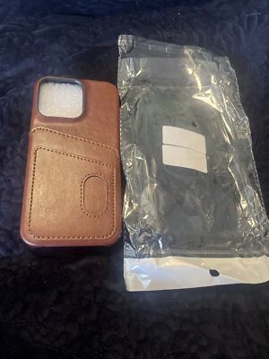 Brown Leather Wallet Iphone 13 Pro Case - Image 1 of 2