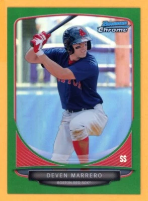 DEVEN MARRERO 2013 Bowman Chrome Prospects Green Refractor - Image 1 of 2