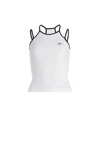 NWT Marine Serre Organic Cotton Tennis Court Rib Tank Top in White, L, w/ Pouch - Picture 1 of 3