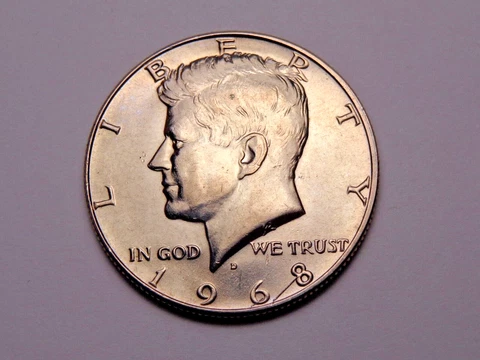 1968 D KENNEDY 40% SILVER HALF DOLLAR  RARE MINT ERROR! AU SUPER NICE! MUST SEE! Cover