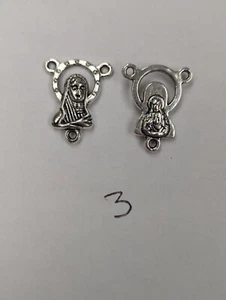 MARY & SACRED HEART JESUS Rosary Centerpiece CENTER PIECE Part 3/4" H - Picture 1 of 1