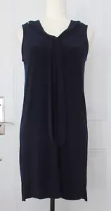 Julie Brown Shift Dress, Slip On, Sleeveless Dress SZ Small, Blue - Picture 1 of 13