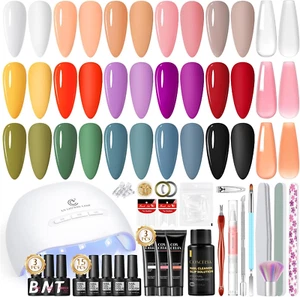 Kit Semipermanente Unghie Con Lampada UV/LED Set, Smalti Semipermanenti 15 Color - Foto 1 di 12