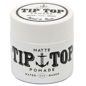 TIP TOP Matte Water Based Medium Hold Pomade 4.25oz NEW