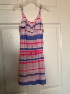 Extremely Me - Girl's Fern Romper 6X - Pink/Blue - Picture 1 of 2