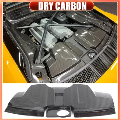 For Audi R8 V10 GT 2020-2024 DRY CARBON FIBER Engine Hood Cover Bay Panels Trims - Image 1 of 4