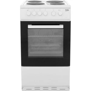 Beko KS530W 50cm Free Standing Electric Cooker with Solid Plate Hob White A - Picture 1 of 9