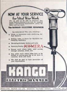 WW2 KANGO Elektrohammer "für Kriegsarbeit" Werbung, Kleindruck 1944 : 666/18 - Bild 1 von 1