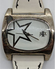 Vintage Sx Ladies Women's Watch White Leather Band - New Battery - Works!