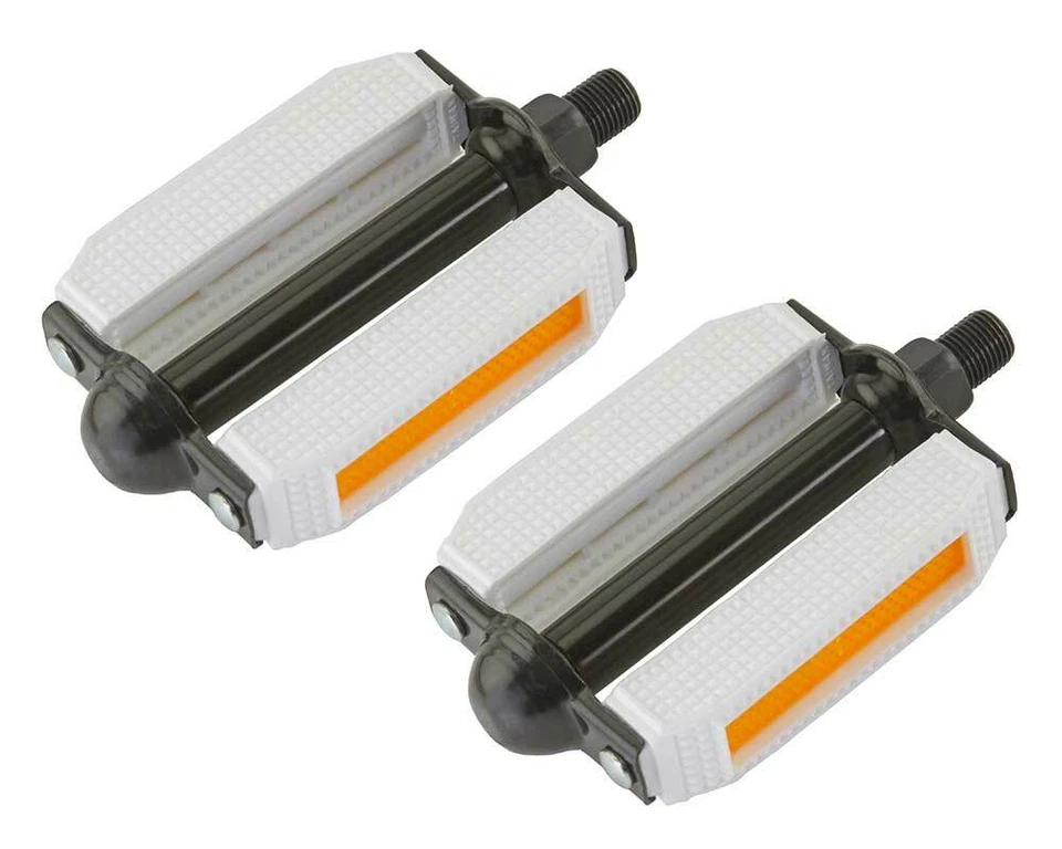 ¡NUEVO! Pedales de Bicicleta PVC Bloque de Bicicleta 1/2" Blanco/Negro Bicicleta Krate Schwinn STLYE  Foto 1 de 1