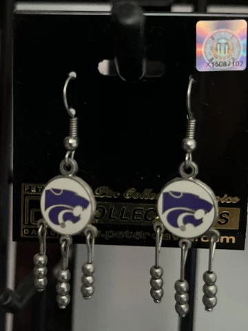 Kansas State dangle earrings Cover