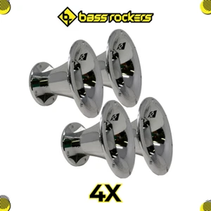 4PC 2” Throat 5.65” Exit Horn Wave Guide UV Resistant Silver Bolt on Compression - Picture 1 of 5