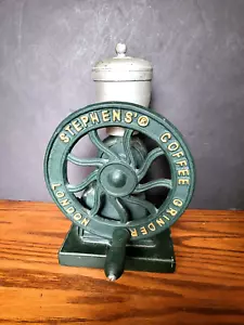 Antique Retro Cast Iron Stephen's Coffee Grinder, London- Working Condition - Picture 1 of 15