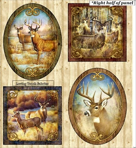 QT, "DEER MOUNTAIN" 27601-X, CYNTHIA FISHER, GEORGOUS FABRIC PANEL 24"X43" - Picture 1 of 3