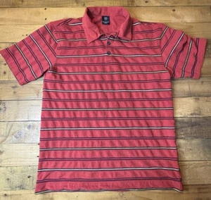 Nike Golf Polo Shirt Men’s Size L Red Striped Short Sleeve, 100% Cotton - Picture 1 of 10