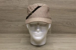 GOORIN BROS Cadet Military Hat Cap Medium Army Brown Striped Baseball Golf - Picture 1 of 9