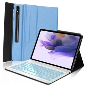 Galaxy Tab S7 FE Case 12.4" Tablets with Keyboard for Samsung Galaxy Tab Blue - Zdjęcie 1 z 7