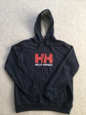 Sudadera con Capucha Helly Hanson Azul Marino y Rojo Para Hombre Talla L 100% Algodón Orgánico Logo Foto 1 de 4