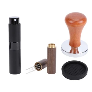 Coffee Machine Accessories Kit 58mm Stainless Steel Tamper With Stirrer Sili HLF - Picture 1 of 12