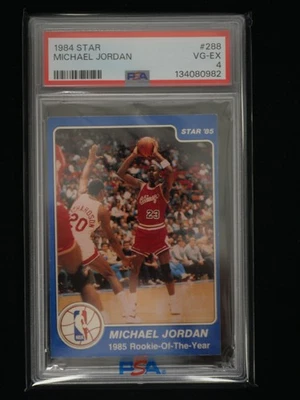 Michael Jordan 1984-85 estrella #288 PSA 4 Foto 1 de 2