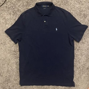 Polo Ralph Lauren Hemd Herren Größe L blau mit blauem Pony Classic Fit Polo Preppy - Bild 1 von 4