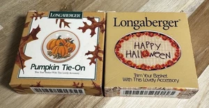 Longaberger Halloween Kürbis Herbst zum Binden für Ihren Korb NEU 2er Set - Bild 1 von 2