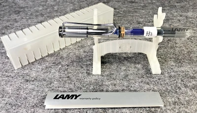 Lamy Safari Vista Fountain Pen & Blue Cartridge, Clear, Fine Nib F-Pen 12F - Image 1 of 4
