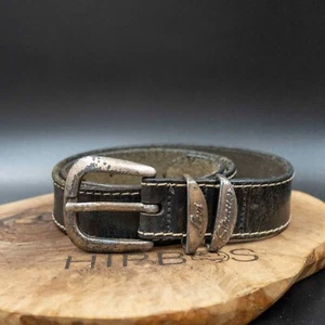 Levis Womens Belt Vintage Leather Belt Jeans Leather Belt Black Size 28 - Picture 1 of 7