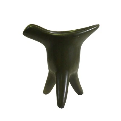 Expositor de taza de cerámica verde ejército oliva oscuro hecho a mano chino ws330 Foto 1 de 4