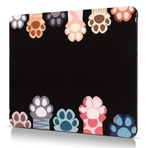 Petit Tapis de Souris antidérapant avec Motif Pattes de Chat Noir 240 x 200 mm - Photo 1/7