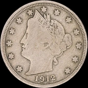 1912 5C Liberty "V" Nickel Uncertified Circulated - Picture 1 of 2