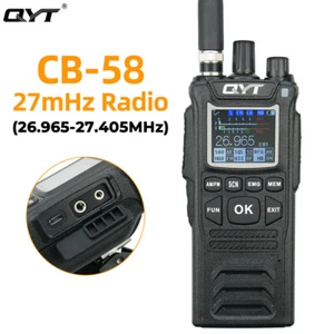 QYT CB-58 Walkie Talkie 27MHz AM/FM CB Ham Radio Transceiver Handheld 4W 4100mAh - Picture 1 of 12
