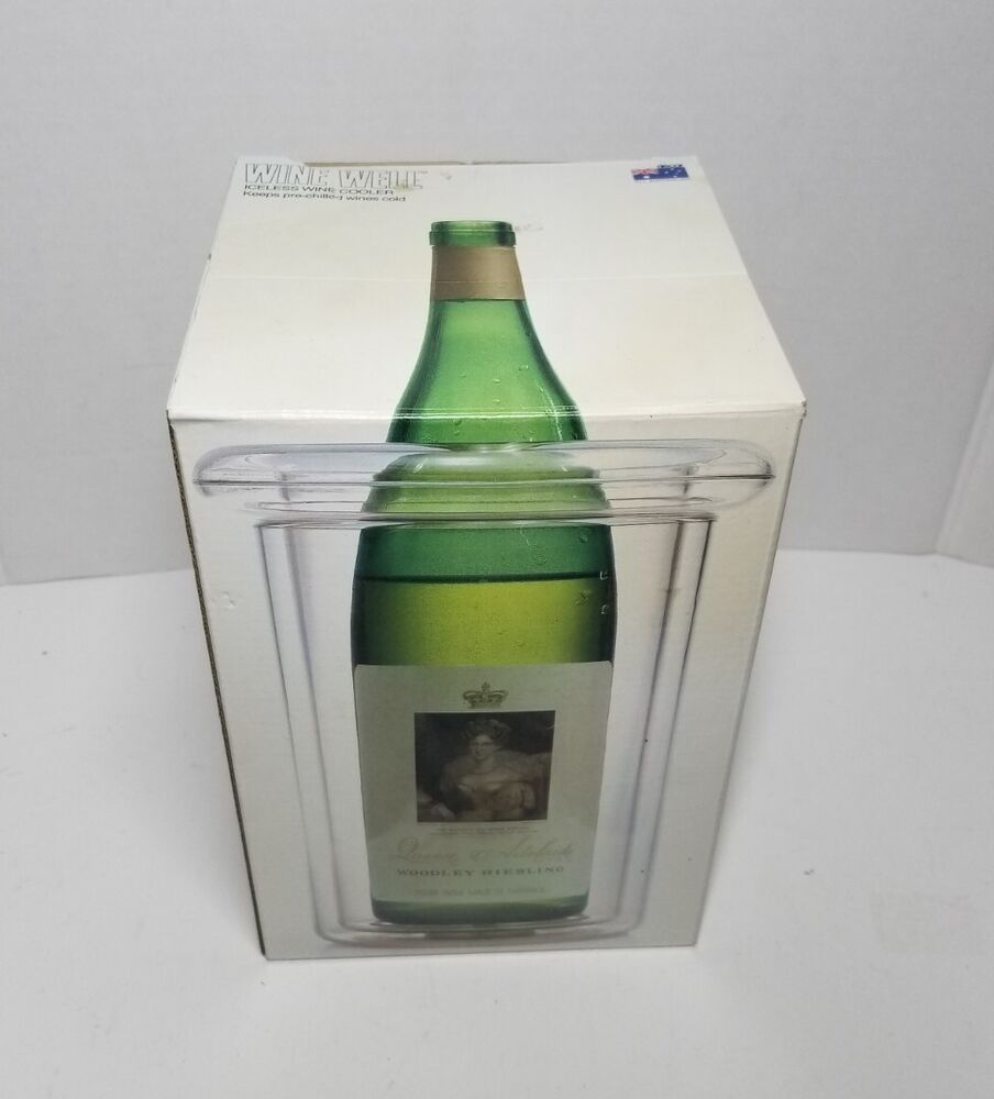 DECOR Wine WelI Iceless Wine Cooler Bucket Clear Retro Drink Chiller Holder