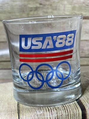 Juegos Olímpicos EE. UU. '88 1988 Juegos Olímpicos Whisky Vaso Barware 8oz Foto 1 de 4