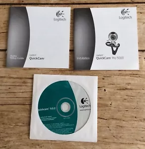 Logitech Quick Cam Pro 5000 Informational Pamphlets & CD 9.0.2 - Picture 1 of 2