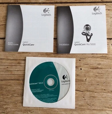 Logitech Quick Cam Pro 5000 Informational Pamphlets & CD 9.0.2  - Image 1 of 2