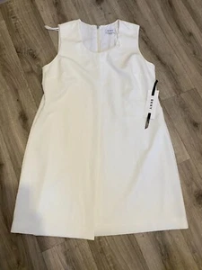 DKNY ärmelloses Midikleid weiß Größe L (14) UVP 159$ - Bild 1 von 14