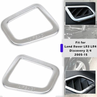 Chrome Car Air Vent Cover Trim For Land Rover LR3 LR4 Discovery 3/4 2005-15 Foto 1 de 4