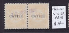 VICTORIA STAMP DUTY 2d ON/PR "CATTLE" OPEN C  WMK V OVER CROWN  IN PAIR