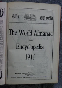 1911 World Almanac-Elections-Population-Sports-World Facts-Navy Ships-Ads-Unique - Picture 1 of 19